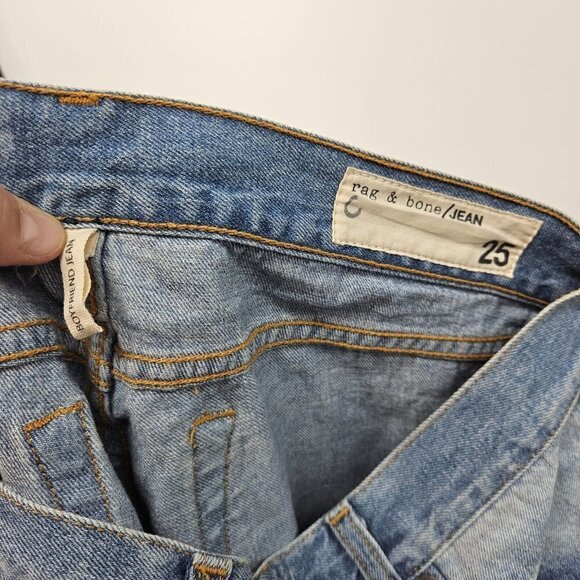 Rag & Bone Boyfriend Jeans In Potassium Wash Women's 25 Mid Rise Relaxed Fit - Picture 4 of 12